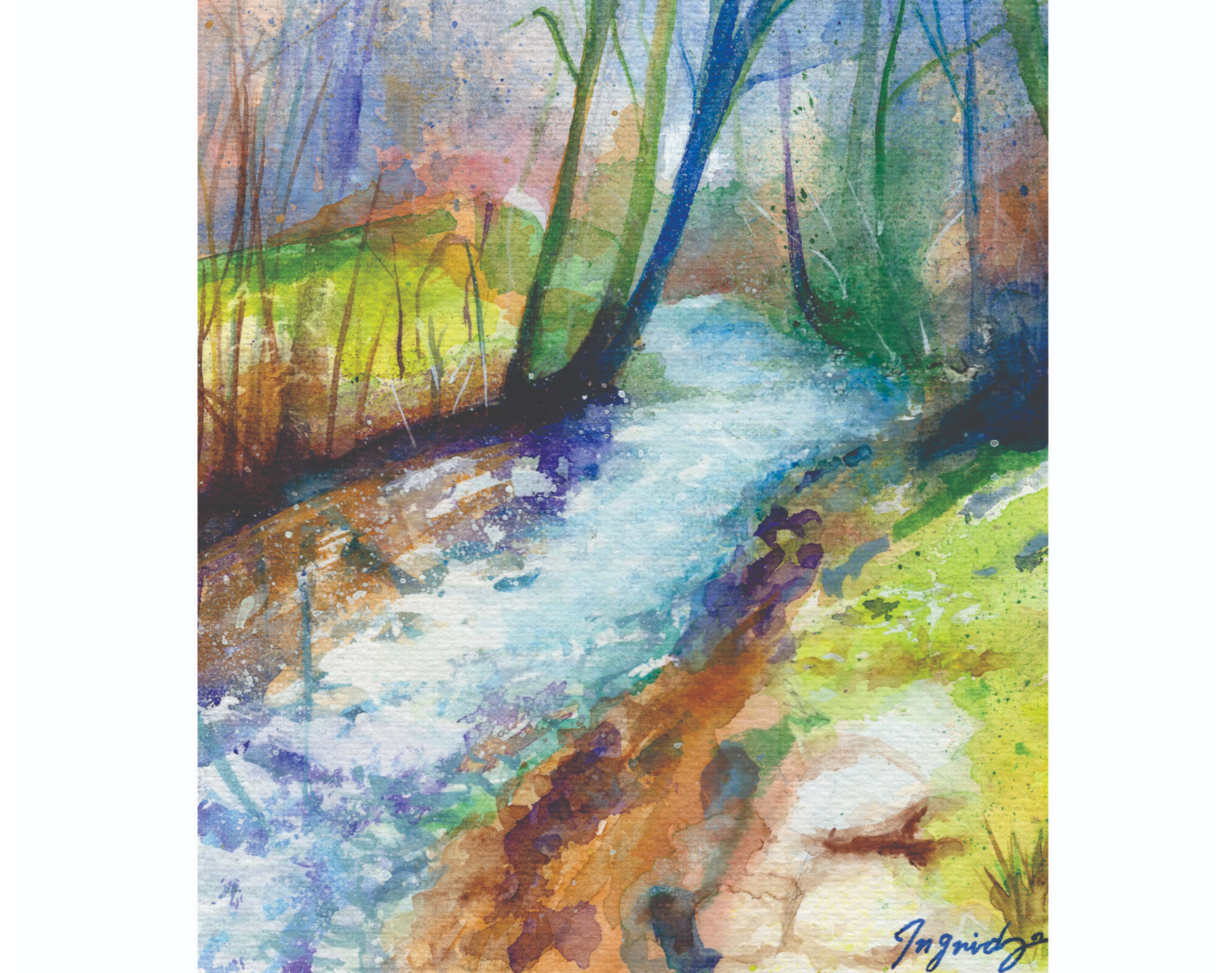 Acuarela Arboles de Ingrid Korkowski